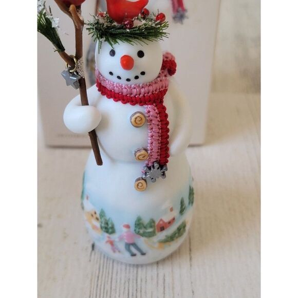 Hallmark Colleen C Evergreen snow Top Lodge 2007 ornament Xmas Snowman - Picture 2 of 7